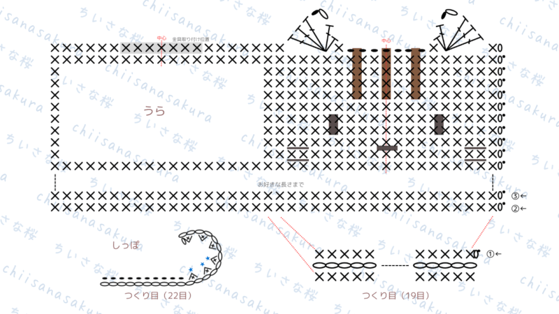 【かぎ針編み】ネコのハンドクリームケースの編み方｜編み図