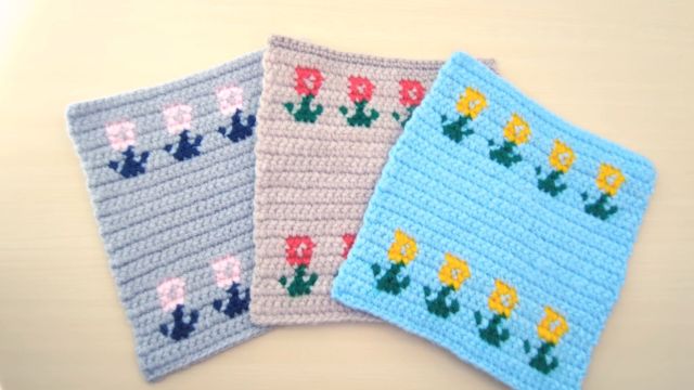 かぎ針編み｜ちょっと大きめ＊お花模様のコースター（編み図・動画あり）まとめ