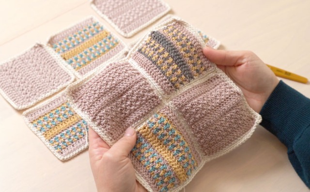 miroom公式「平編みで編むコースター」スクショ