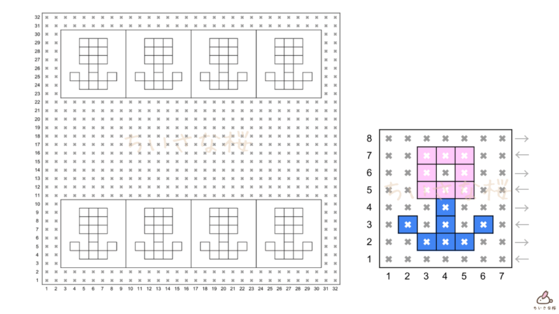かぎ針編み｜ちょっと大きめ＊お花模様のコースター（編み図・動画あり）編み図